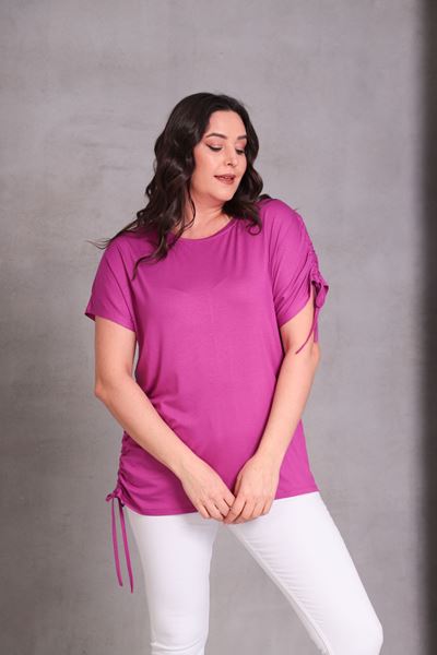 Picture of CURVY GIRL TOP WITH SLEEVE TIE